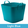 Image of blue plastic storage boxes with lids