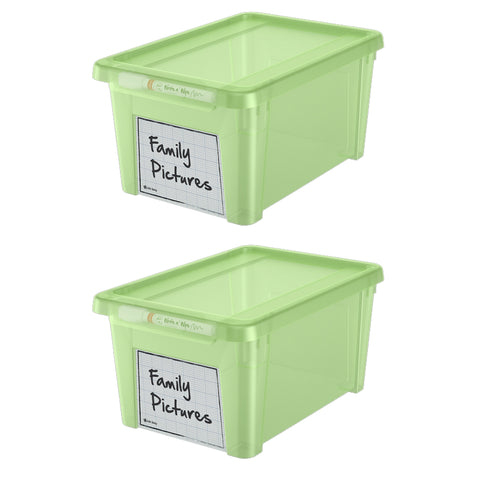 Storage Boxes with Erase Marker 5L - Set of 2