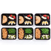 Image of Black Reusable Lunch Boxes - Set of 10