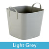 Image of grey plastic storage boxes with lids