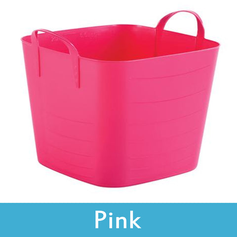 pink plastic storage boxes with lids