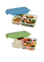 Prêt-à-Paquet divided Lunch Boxes - Set of 2